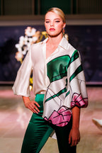 Madison Avenue Emerald Silk-blend Pant