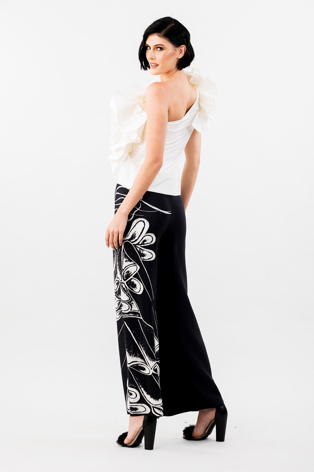 Frolicking Though Florence: Art Print Silk Faille Palazzo Pants