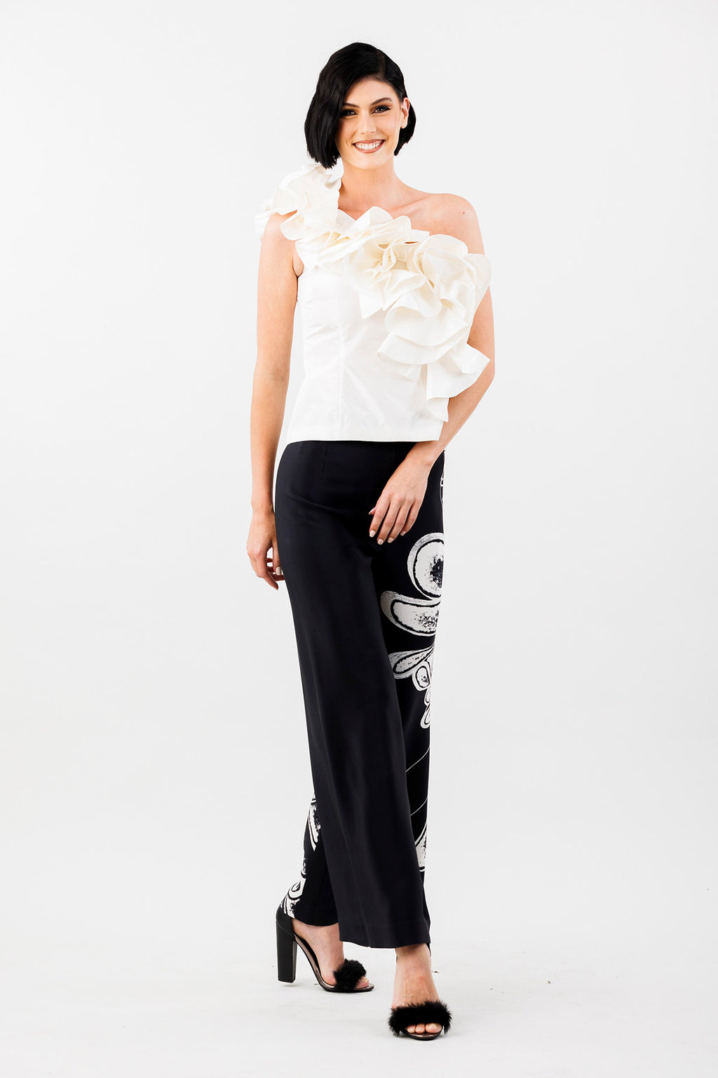 Frolicking Though Florence: Art Print Silk Faille Palazzo Pants