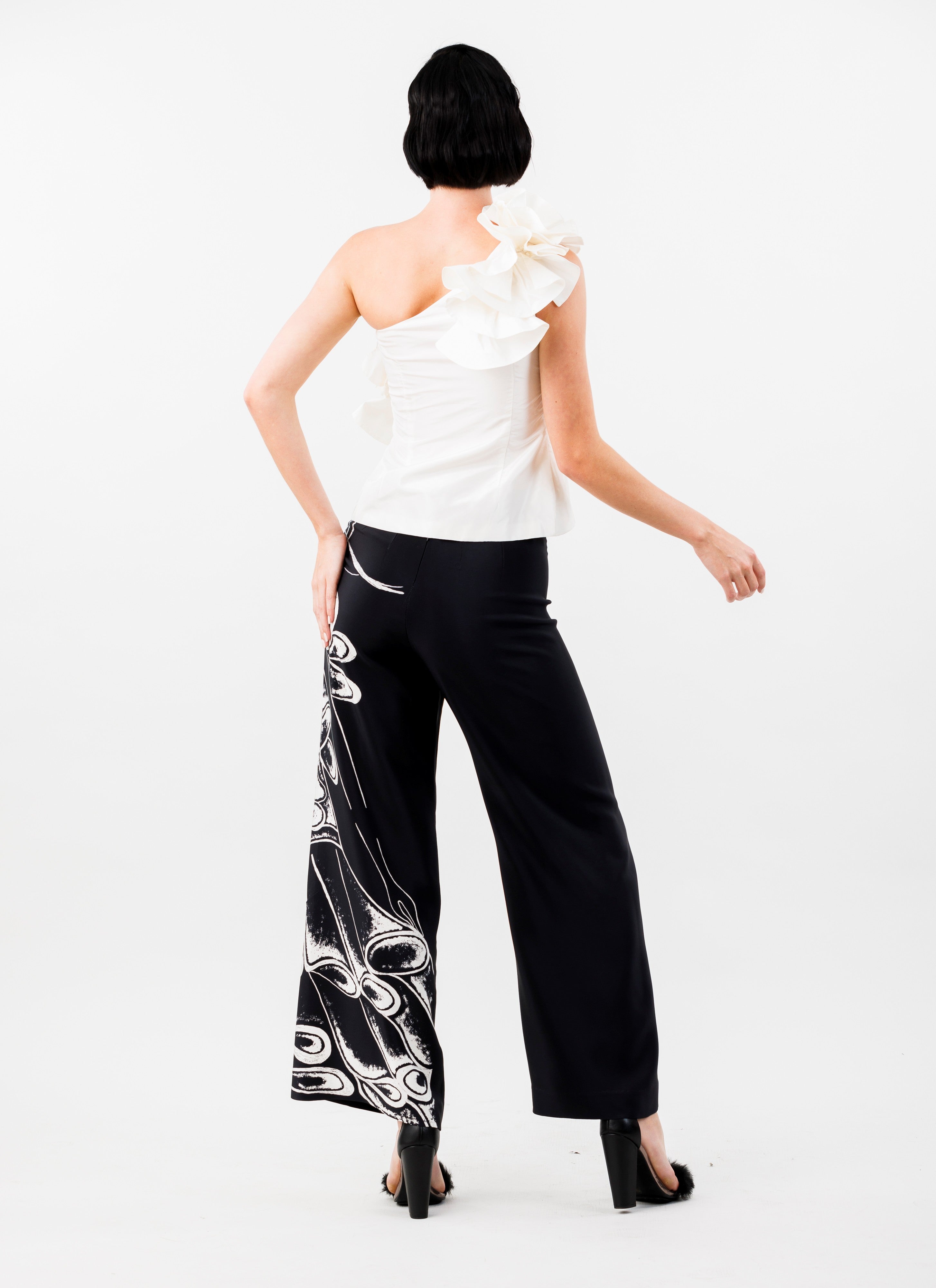 Frolicking Though Florence: Art Print Silk Faille Palazzo Pants