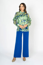 Emerald Grace Ruffle Top