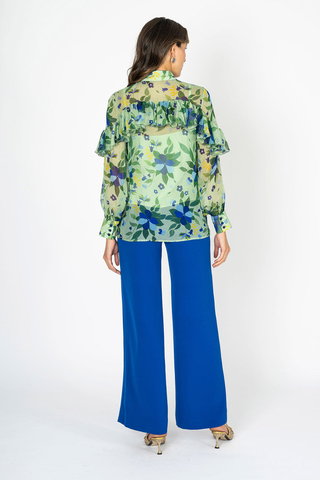 Emerald Grace Ruffle Top