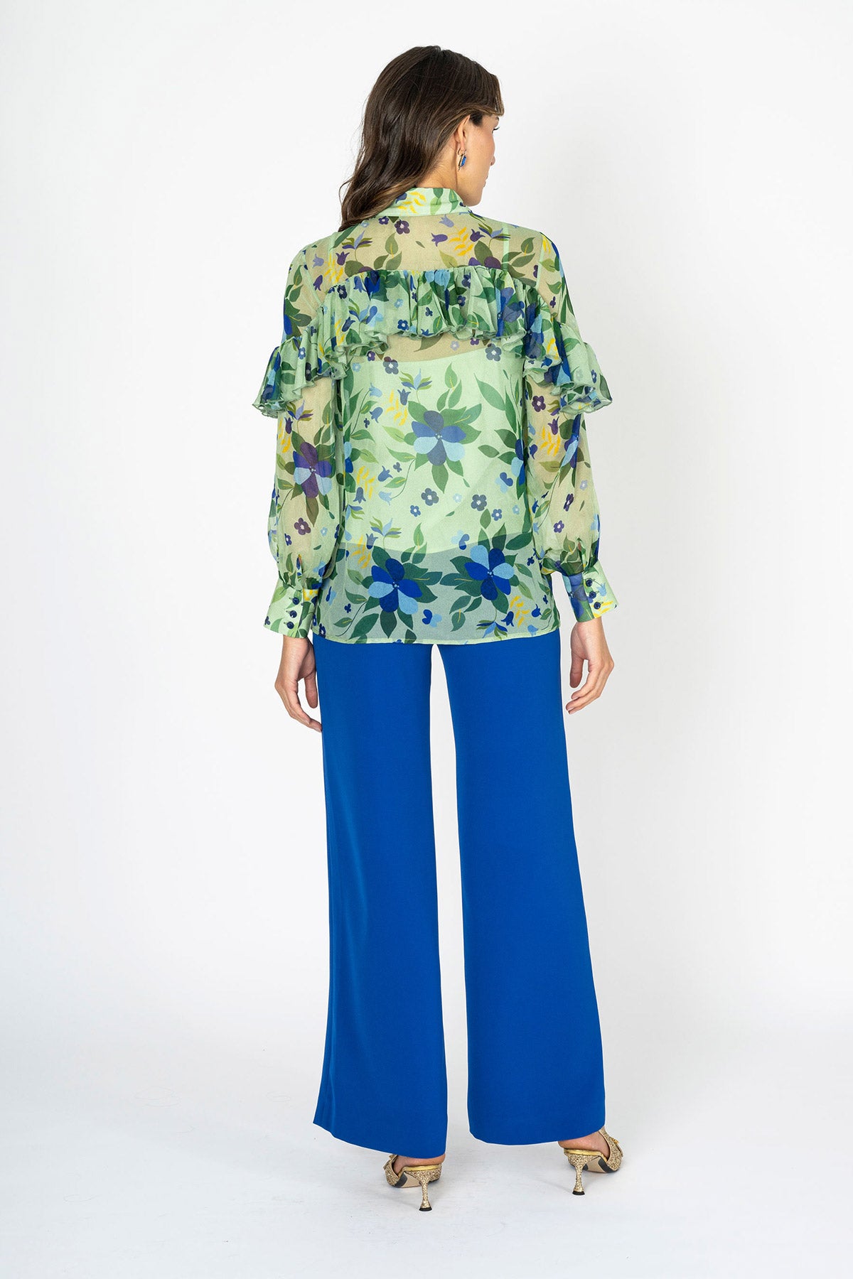 Emerald Grace Ruffle Top