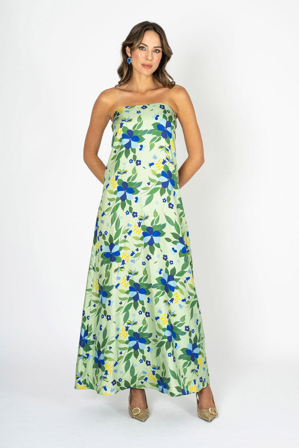 Emerald Grace Strapless Dress