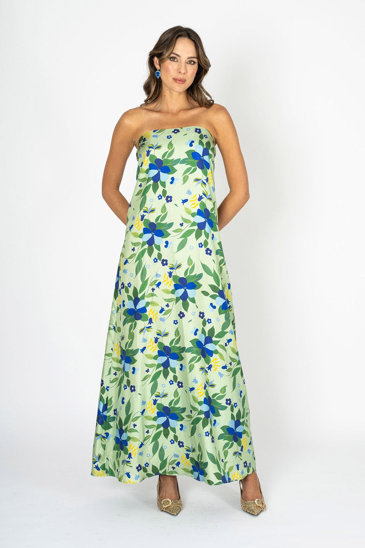 Emerald Grace Strapless Dress