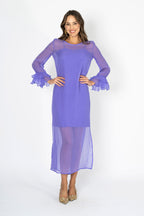 Tea at Athenee Ruffle Dress – Rich Lavender
