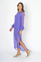 Tea at Athenee Ruffle Dress – Rich Lavender