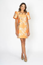 Midnight Martinis Short Brocade Dress with Lining