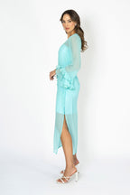 Tea at Athenee Ruffle Dress – Tiffany Blue